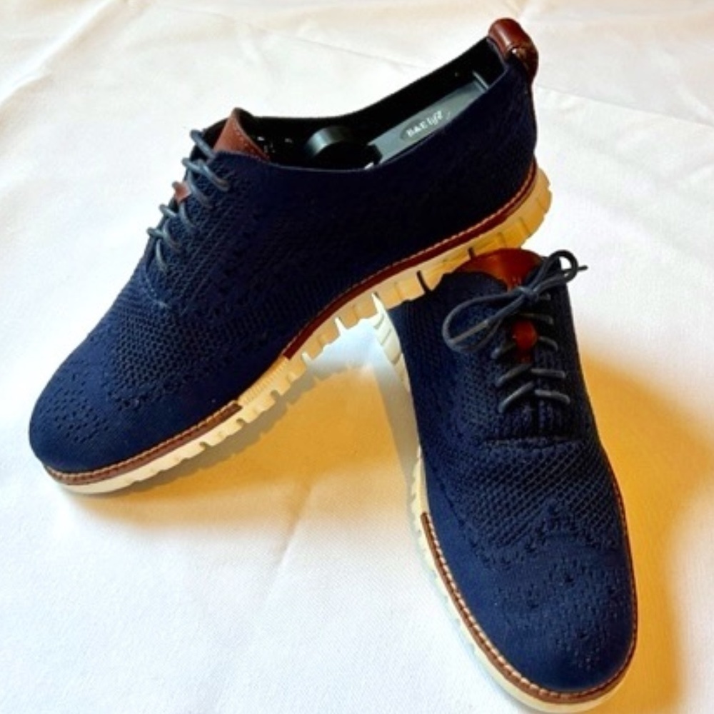 Cole Haan ZeroGrand StitchLite Wingtip Oxford Navy Sz 7​​​​​​​​​​​​​​​​​… - Picture 2 of 8